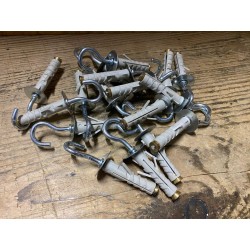 Tasselli in Nylon Ø 9 mm con Occhiolo Aperto Gancio e Rondella Akifix - Cod. NF14001 (In Lotto di 30 pezzi)