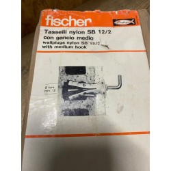 Tasselli in Nylon Fischer SB 12/2 con Gancio Medio Ø 12 mm - Lotto da 10 pezzi