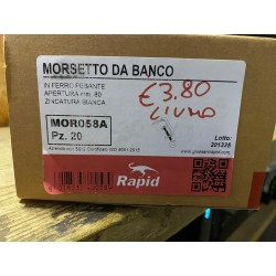 Morsetti da Banco a C in Ferro Pesante Giussani Rapid Apertura 80 mm - Cod. MOR058A