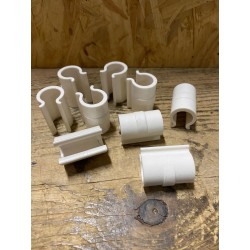 Lotto 20 Clip Fermatelo 20mm (1/2") per Serre, Tunnel da Orto e Giardino
