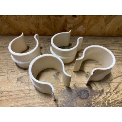 Lotto 10 Clip Fermatelo 50mm (2") per Serre Grandi, Tunnel da Orto e Strutture Agricole