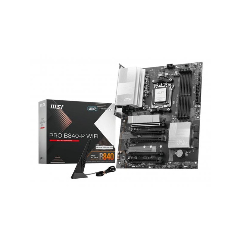 MB MSI PRO B840-P WIFI AM5 4DDR5 5PCIE 3M2 4SATA 1HDMI