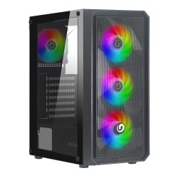 CASE MID-TOWER NO PSU RODAN R602 2USB3 0,5MM SPCC BLACK 4*FAN ARGB