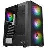 CASE MID-TOWER NO PSU RODAN R603 3USB3 0,5MM SPCC 4FAN RAINBOW BLACK
