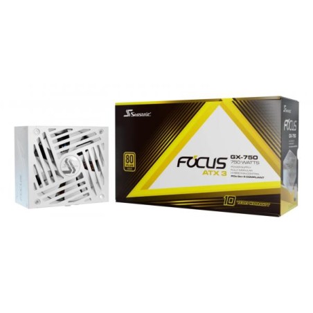 Power SupplySeasonic Focus-GX-750 ATX 3.1 Modular Gold White FOCUS-GX-750-V4-WHITE