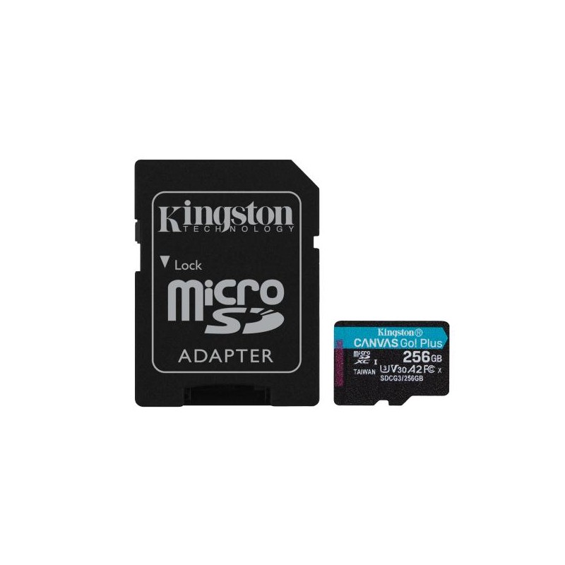 SD MICRO 256GB CL10 UHS-I CON ADATT 170MB/S LET.90MB/S SCRIT.KINGSTON