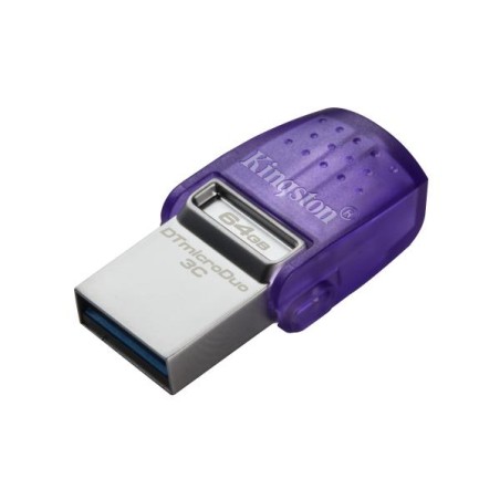 PEN DRIVE 3.2 64GB MICRO DUO 3C TYPE-C/TYPE-A 200MB/S KINGSTON