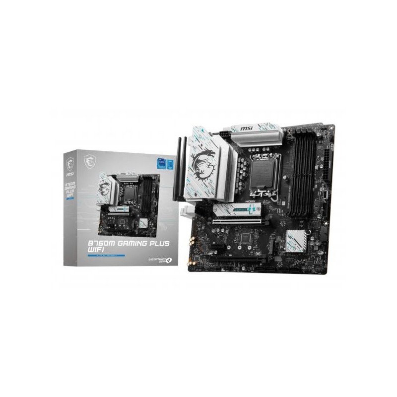 MB MSI B760M GAMING PLUS WIFI 1700 4D5 2M.2 4S3 U3.2 GBL H/D MATX DDR5