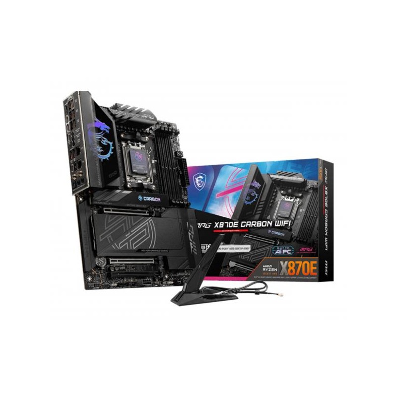 MB MSI MPG X870E CARBON WIFI AM5 4DDR5 1HD 3PCIE 4M2 4SATA ATX 170W