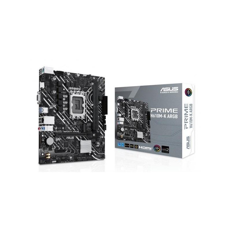 MB ASUS PRIME H610M-K ARGB S1700 D5 2D5 4S3 GBL M.2 U3.2 HDMI/VGA