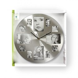 Orologio da parete circolare | Diametro 40 cm | Cornici Fotografiche | Argento  CLWA003PH40