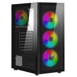 CASE MID-TOWER NO PSU RODAN R601 2USB3 0,5MM SPCC BLACK 4*FAN ARGB
