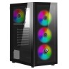 CASE MID-TOWER NO PSU RODAN R601 2USB3 0,5MM SPCC BLACK 4*FAN ARGB