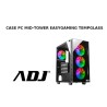 CASE MID-TOWER EASY GAME TEMPGLASS ATX/MICROATX 1*USB2 1*USB3 ADJ BK