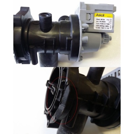 POMPA codice  16002577900 / MOD. M254  PER LAVATRICE  ARISTON AL 109 X  IT USATO