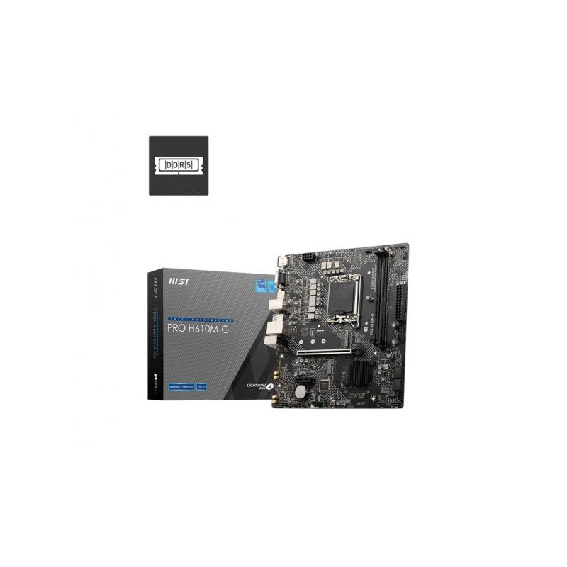 MB MSI PRO H610M-G DDR5 ST1700 MATX 2D5 1M.2 4S3 1HDMI 1DP 1VGA 1PCIE