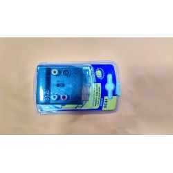 ADATTATORE AUDIO/VIDEO PASSANTE CON SPINA/PRESA SCART-RCA-MINI DIN COD 11/25 NUOVO lrx
