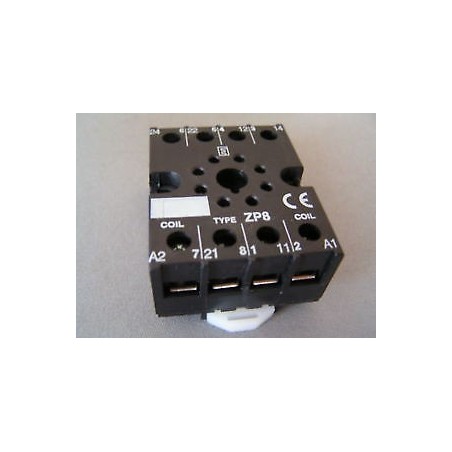 BASE RELE' 8 PIN TERMINALI A VITI  TYPE ZP8 USATO lrx