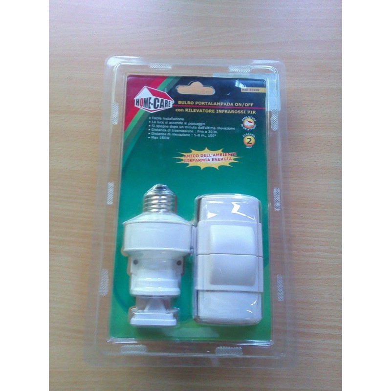 BULBO PORTALAMPADA ON/OFF CON RILEVATORE INFRAROSSI P/N 950 50401 NUOVO lrx
