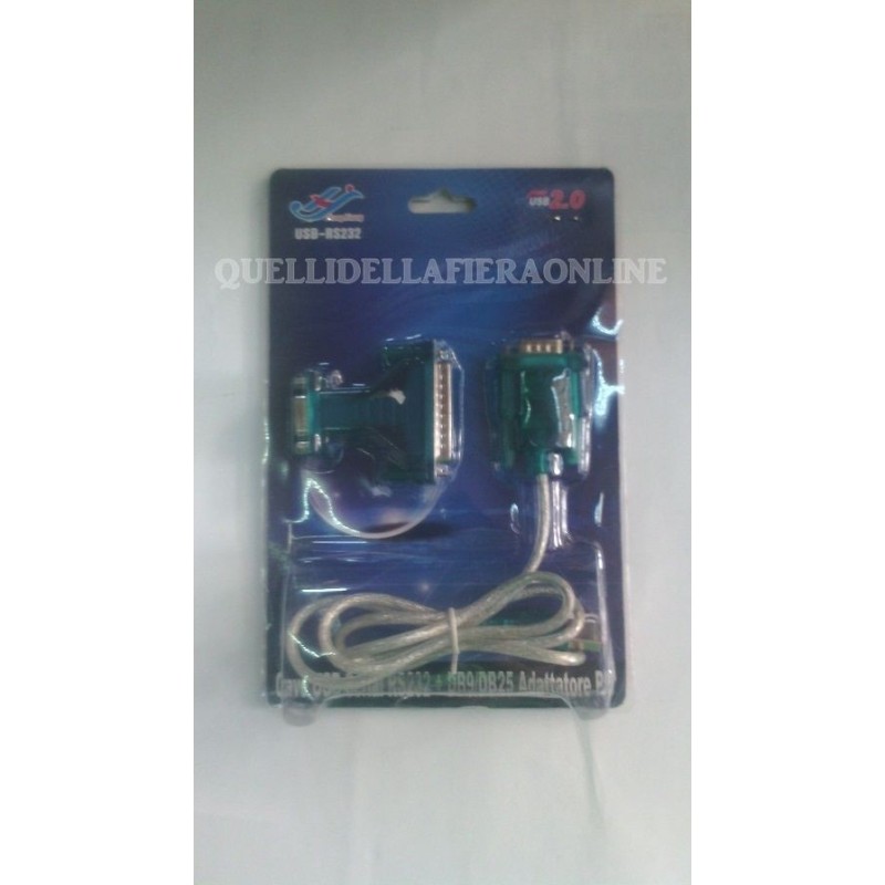 CAVO ADATTATORE RS232 DB9 DB25 SERIAL PORT PC NOTEBOOK  nuovo