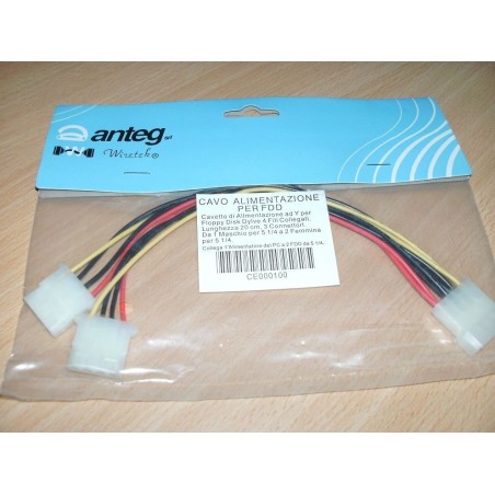 CAVO ALIMENTAZIONE PER FDD AD Y PER LETTORI DVD E HDD LUNGH. 20 CM
