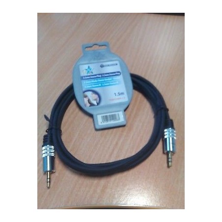 CAVO AUDIO STEREO 1.5m  HQ P/N HQAS2404-1.5 JACK 3.5mm M A JACK 3.5mm M  lrx