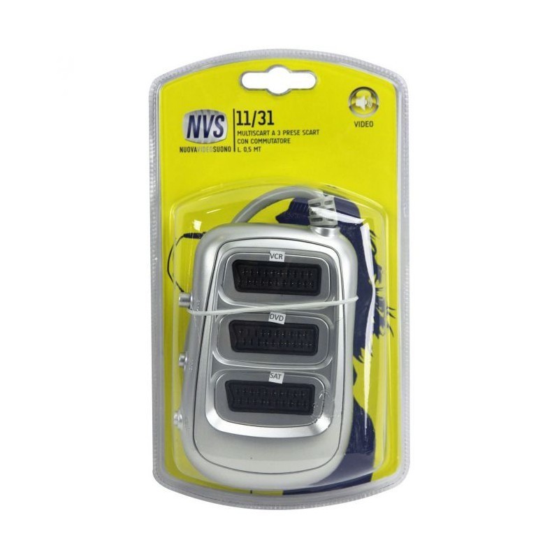 MULTISCART A 3 PRESE SCART CON COMMUTATORE  COD 11/31