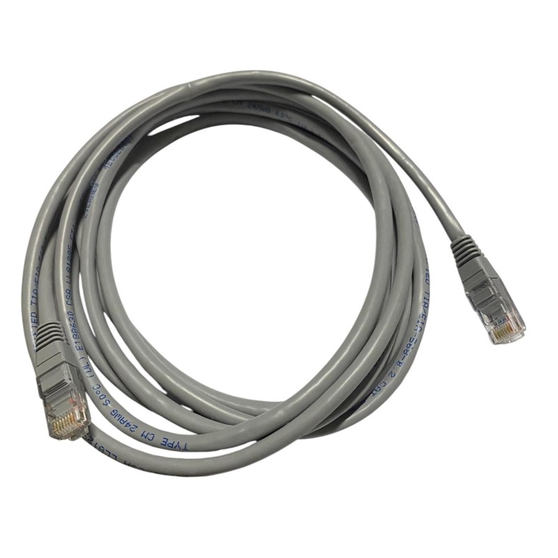 CAVO DI RETE INTERNET ETHERNET UTP CAT.5  ETERNET 3 METRI  GRIGIO SCURO