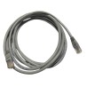 CAVO DI RETE INTERNET ETHERNET UTP CAT.5  ETERNET 3 METRI  GRIGIO SCURO