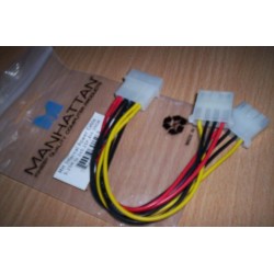 CAVO SDOPPIATORE DI ALIMENTAZIONE INTERNA PER DRIVE  MH 5.25M A 2X5.25F 8in 20 cm IDE