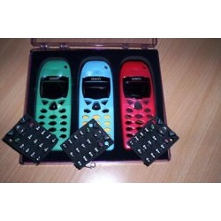 COFANETTO 3 COVER FRONTALI COLORATI E TASTIERA PER NOKIA 6110 NUOVO lrx1e