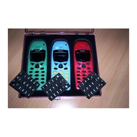 COFANETTO 3 COVER FRONTALI COLORATI E TASTIERA PER NOKIA 6110 NUOVO lrx1e