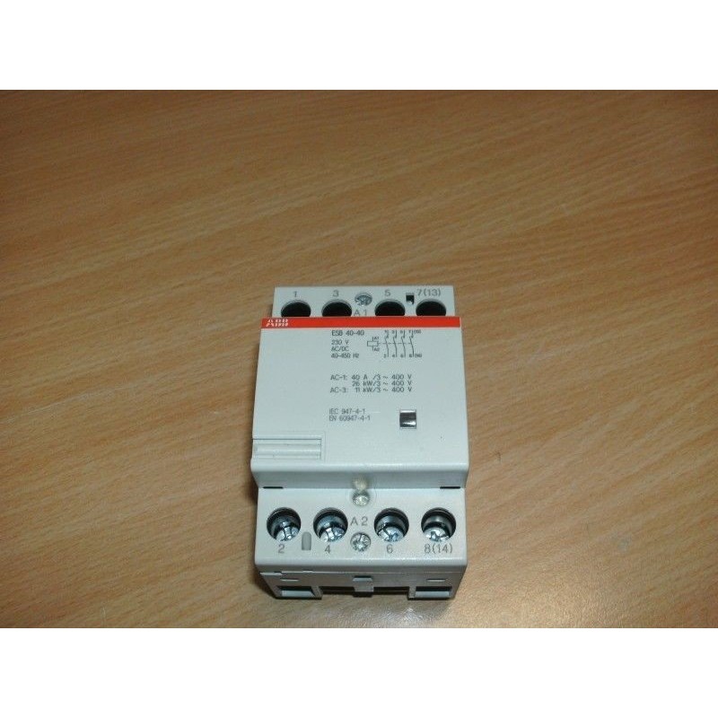 CONTATTORE ABB ESB 40-40 230V AC/DC 40-450 HZ USATO lrx