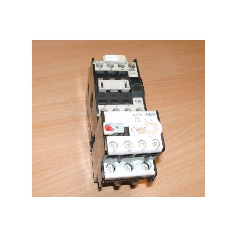 CONTATTORE AEG LS 17 P/N 910-302  CON RELE' TERMICO AEG B17S 910-341  USATO lrx