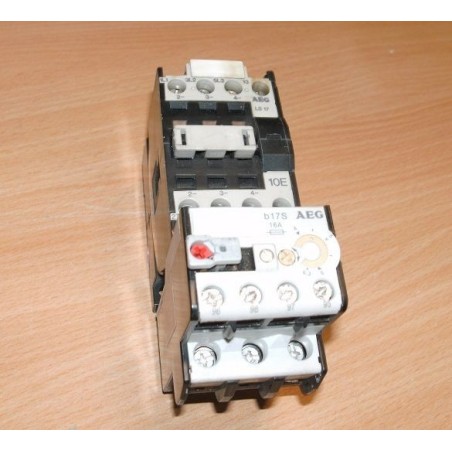 CONTATTORE AEG LS 17 P/N 910-302  CON RELE' TERMICO AEG B17S 910-341  USATO lrx