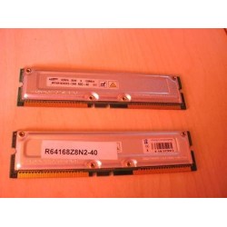COPPIA MEMORY RDRAM SAMSUNG MR16R1624DF0/R64168Z8N2 CM8 800-40 128MB/4 USATO lrx