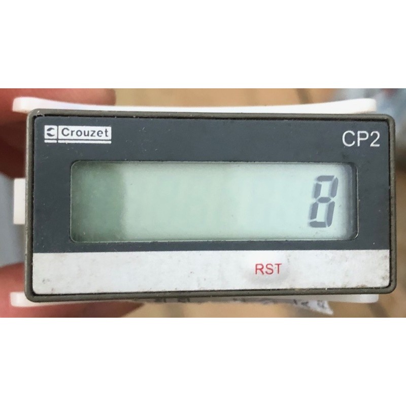 CONTATORE COUNTER CROUZET COUNTER 2231 P / N 87 610 04 LCD 8 DIGITS cifre mod SP2