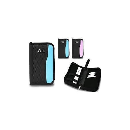 GAMENIZER WII NERO/CELESTE  CUSTODIA PER 2 CONTROLLER E VIDEOGIOCHI  NUOVO lrx