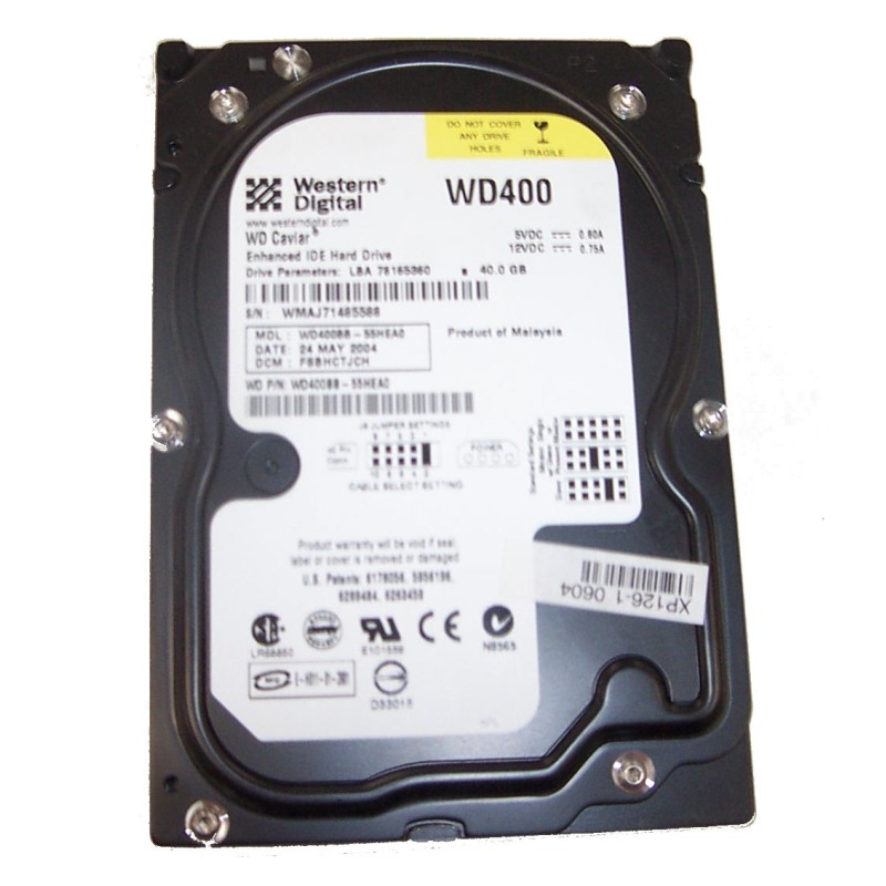 HARD DISK INTERNO WESTERN DIGITAL  MODEL WD400 40GB  USATO