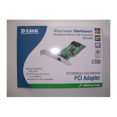 SCHEDA DI RETE PCI ADAPTER 10/100MBPS FAST ETHERNET D-LINK DFE-538TX NUOVO