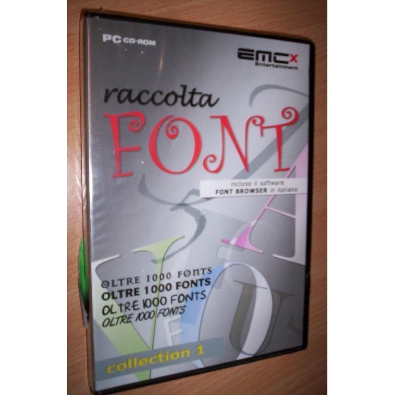 PC CD-ROM EMCX  " RACCOLTA FONT " NUOVO SIGILLATO lrx