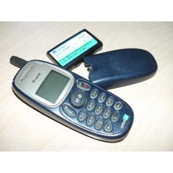 TELEFONO CELLULARE MITSUBISHI MARS USATO DA COLLEZIONE COLORE BLU OMNITEL lrx