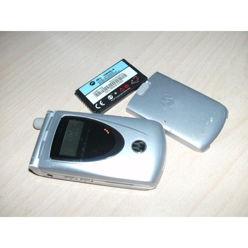 TELEFONO CELLULARE MOTOROLA MC3-41E11 T720 USATO DA COLLEZIONE COLORE SILVER lrx