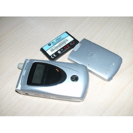 TELEFONO CELLULARE MOTOROLA MC3-41E11 T720 USATO DA COLLEZIONE COLORE SILVER lrx
