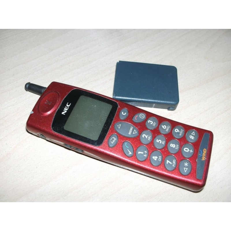 TELEFONO CELLULARE NEC MP5J1L1 COLORE ROSSO BRAND WIND USATO DA COLLEZIONE lrx