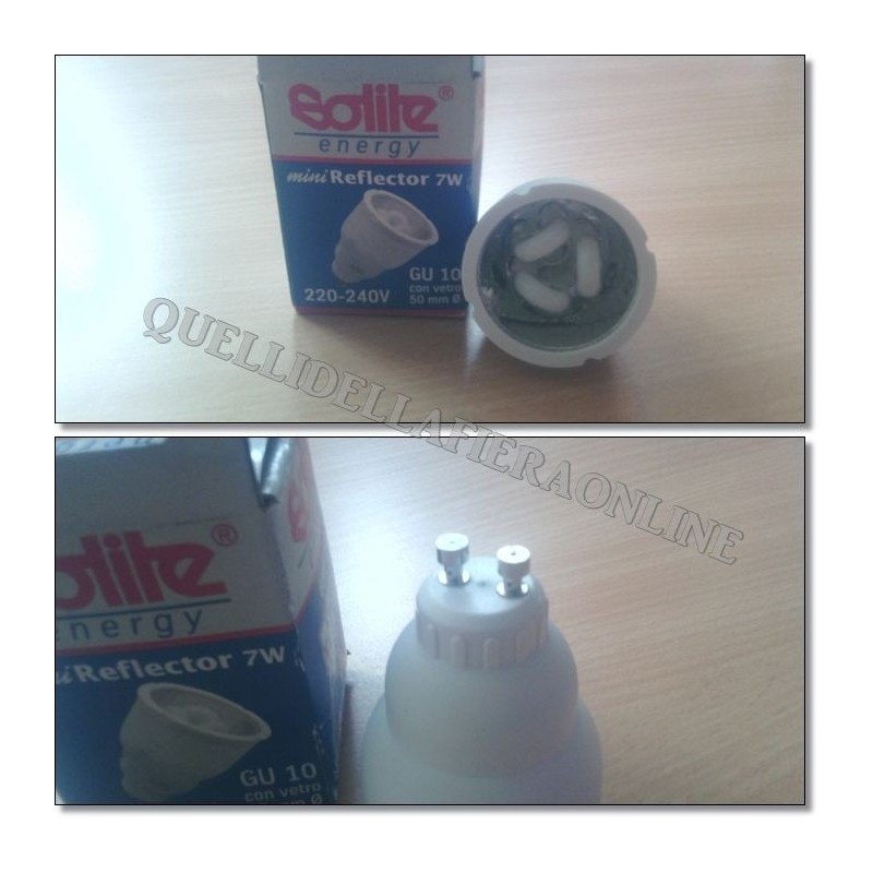 LAMPADA FARETTO LED GU10 7W CW 220-240V SOLITE   agx
