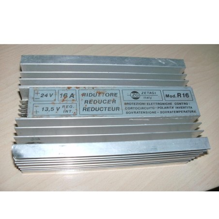 RIDUTTORE DI TENSIONE DA 24V A 12V 16a ZETAGI R16 USATO lrx
