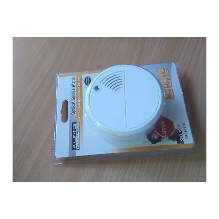 RILEVATORE OTTICO DI FUMO CON ALLARME SIRENA 85DB KONIG SEC-SA110 NUOVO  lrx
