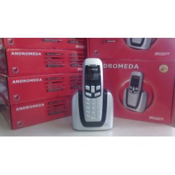 TELEFONO CORDLESS ANDROMEDA NERO-ARGENTO  CON VIVAVOCE  agx