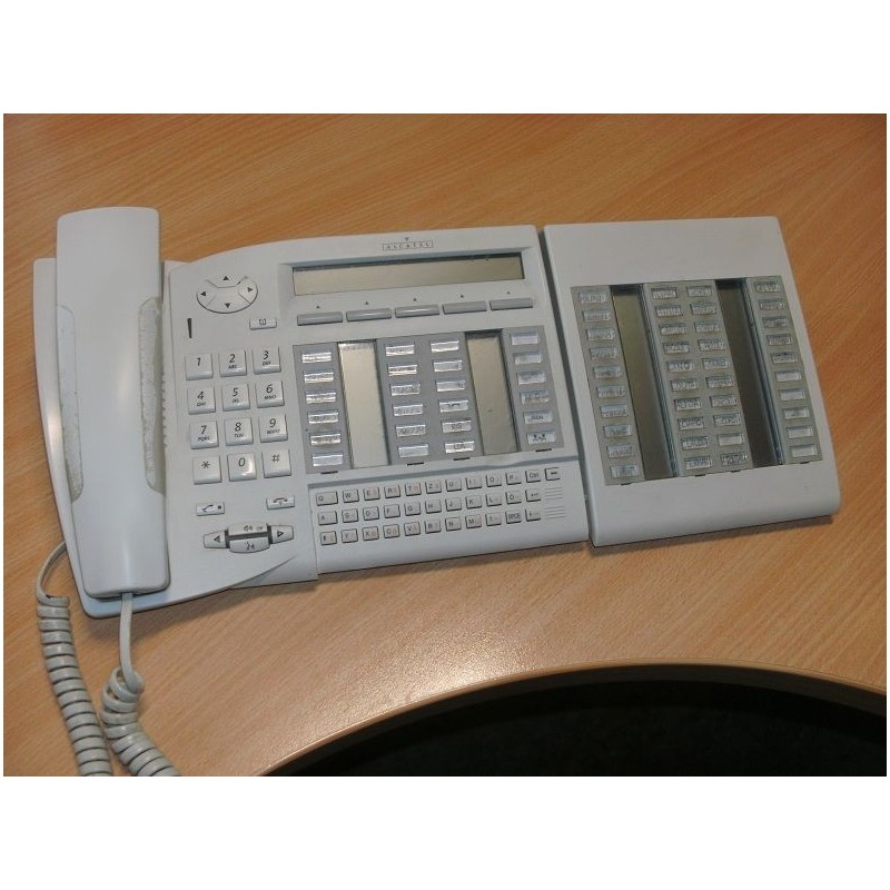 TELEFONO DIGITALE ALCATEL 4035 ADVANCED REFLEXES + MODULO 40 TASTI USATO lrx
